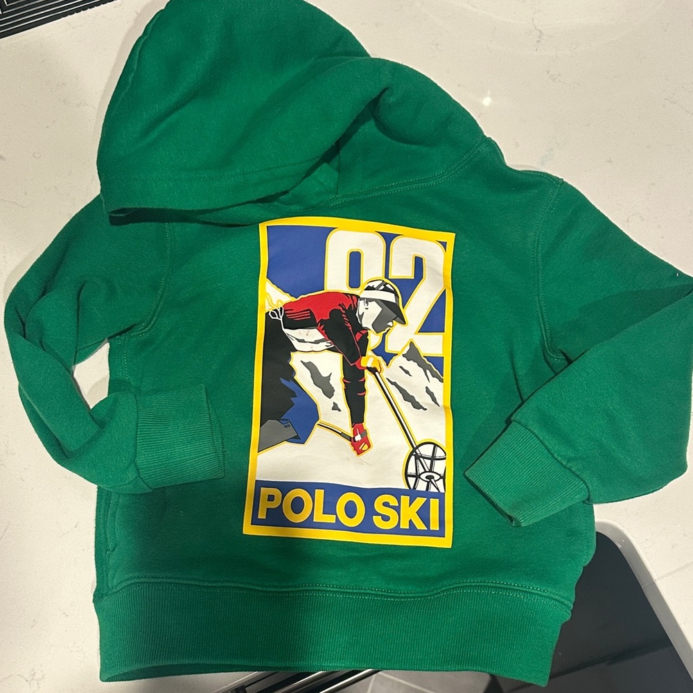 Polo by Ralph Lauren Green Ski Graphic Kids Hoodie